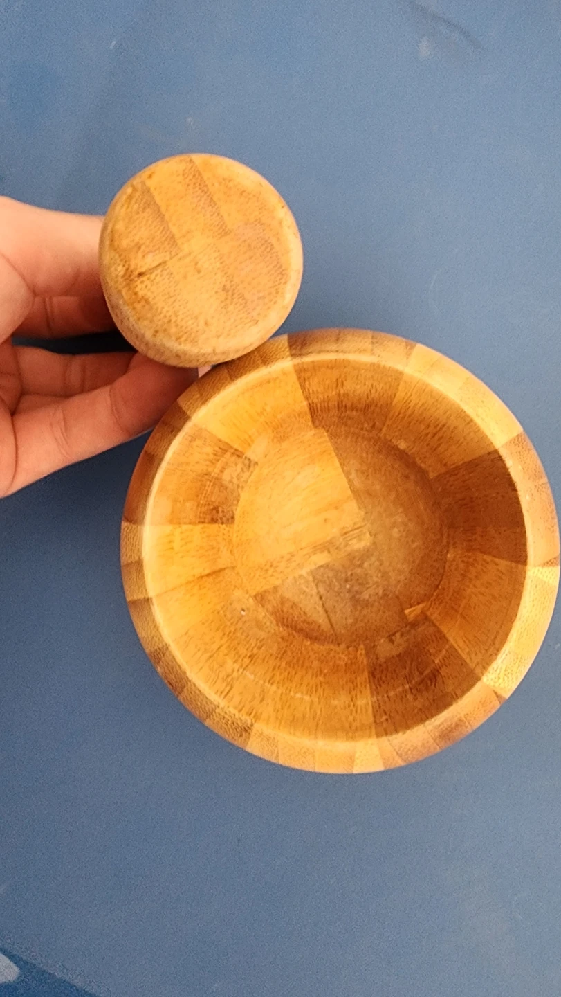 Wooden mortar and pestle - photo 2