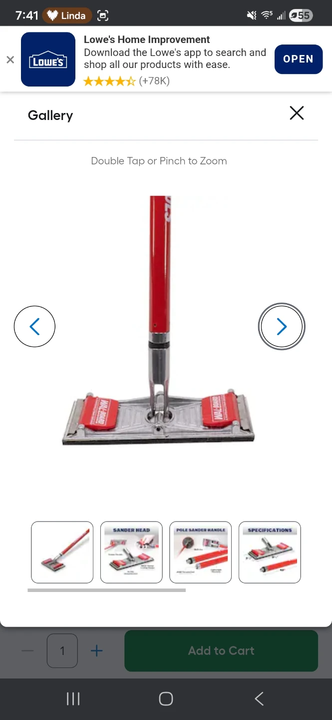 WAL-BOARD TOOLS Pole Sander 3.25-in x 9.38-in - photo 5