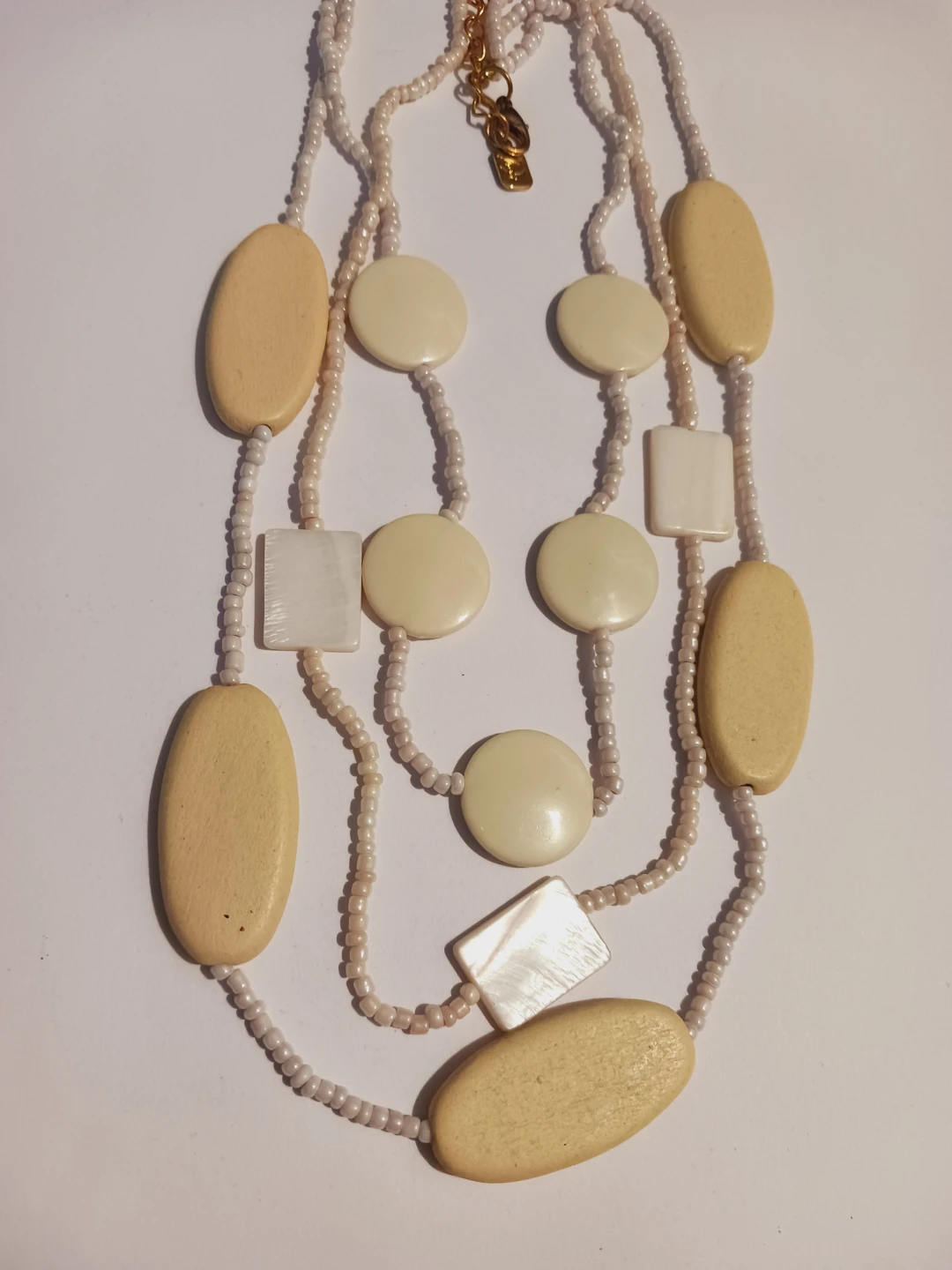 Beautiful Layered Mother of Pearl Statement Necklace - photo 2