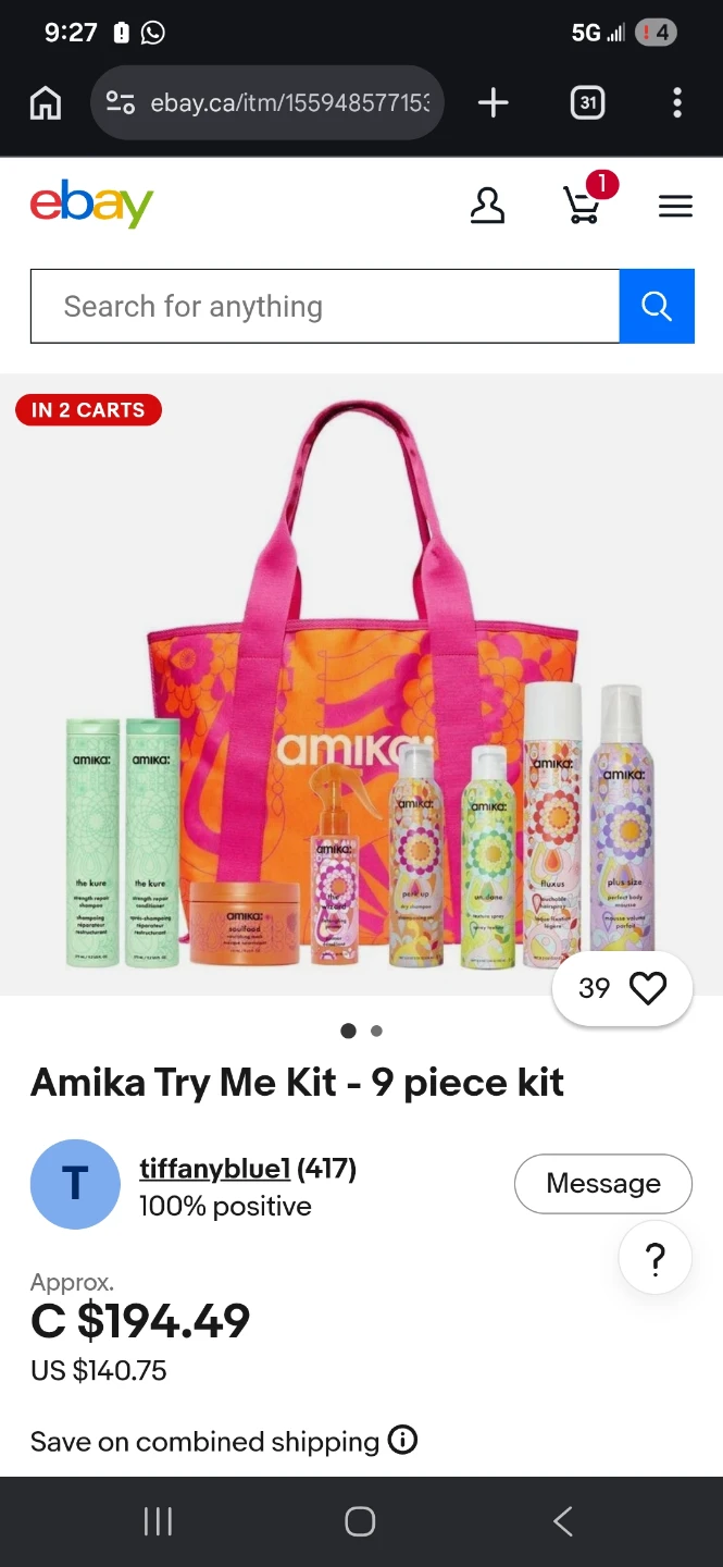 Amika Try Me Kit - 9 Piece Set with Tote Bag