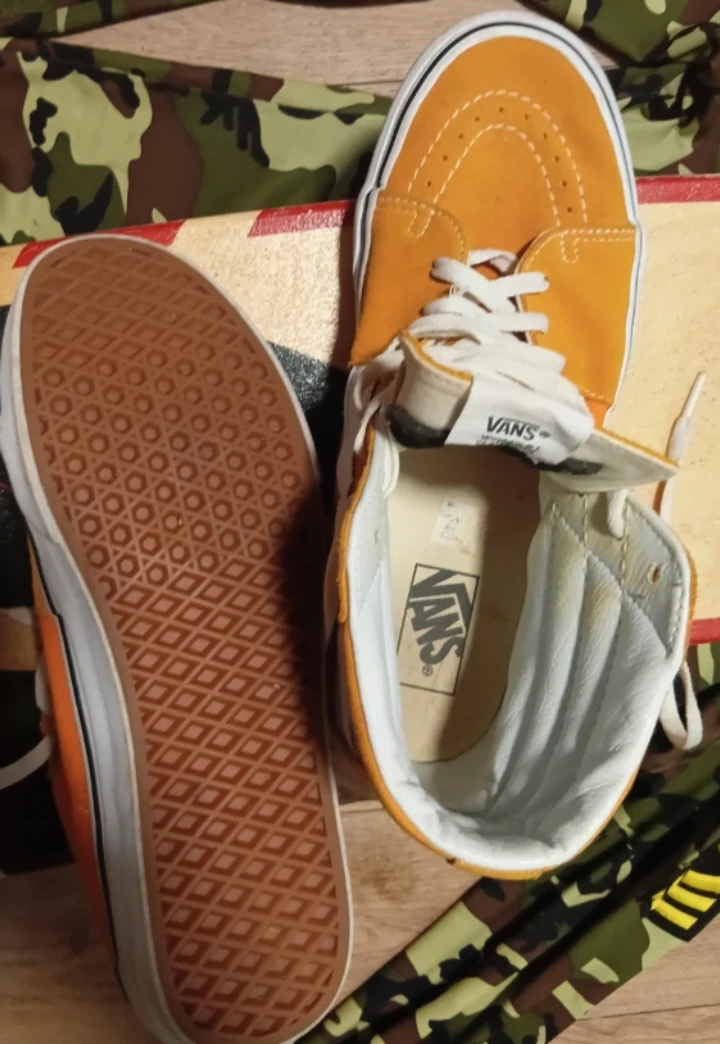 Vans SK8-Hi Orange Suede Skate Shoes - photo 3