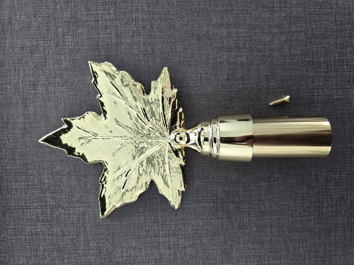 Gold Maple Leaf Curtain Rod Finial - photo 2