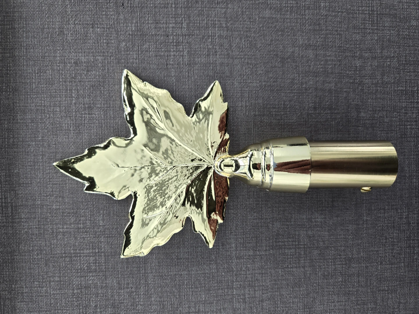 Gold Maple Leaf Curtain Rod Finial - photo 3