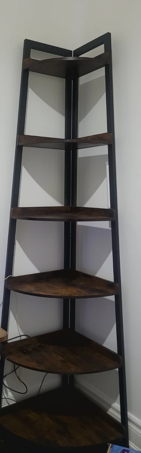Rustic Corner Shelf Unit-6 tiers