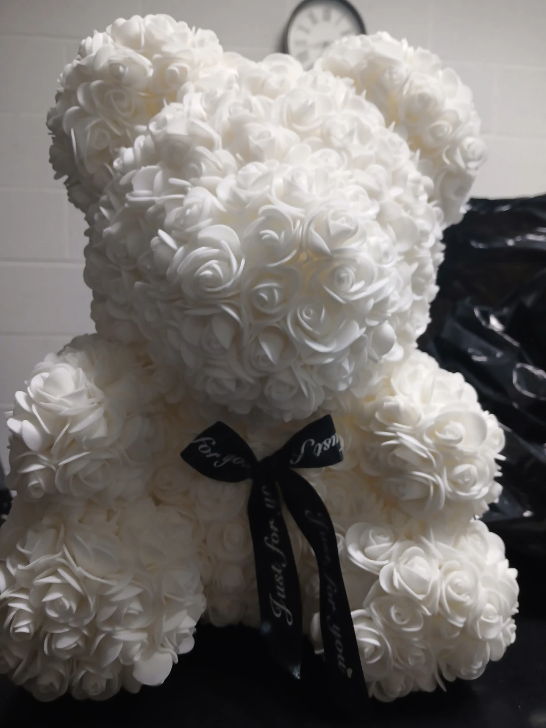 White Rose Teddy Bear