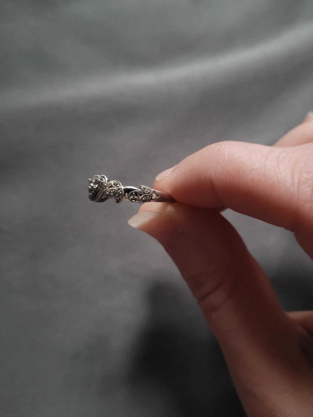 Peoples 10K White Gold Diamond Ring - photo 2
