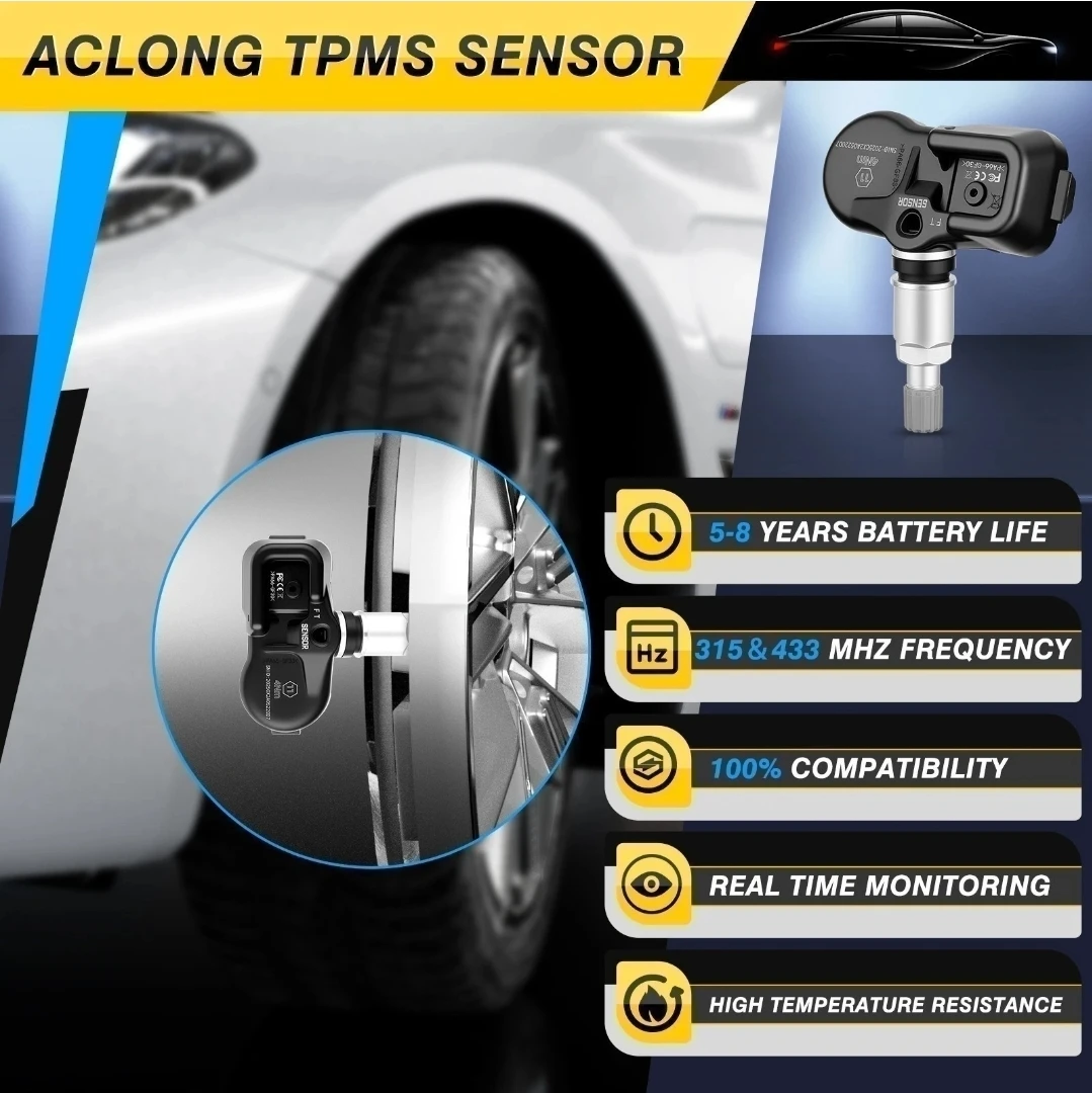 4-pc 315 MHz TPMS  for Toyota RAV4 Tundra Highlander - photo 2