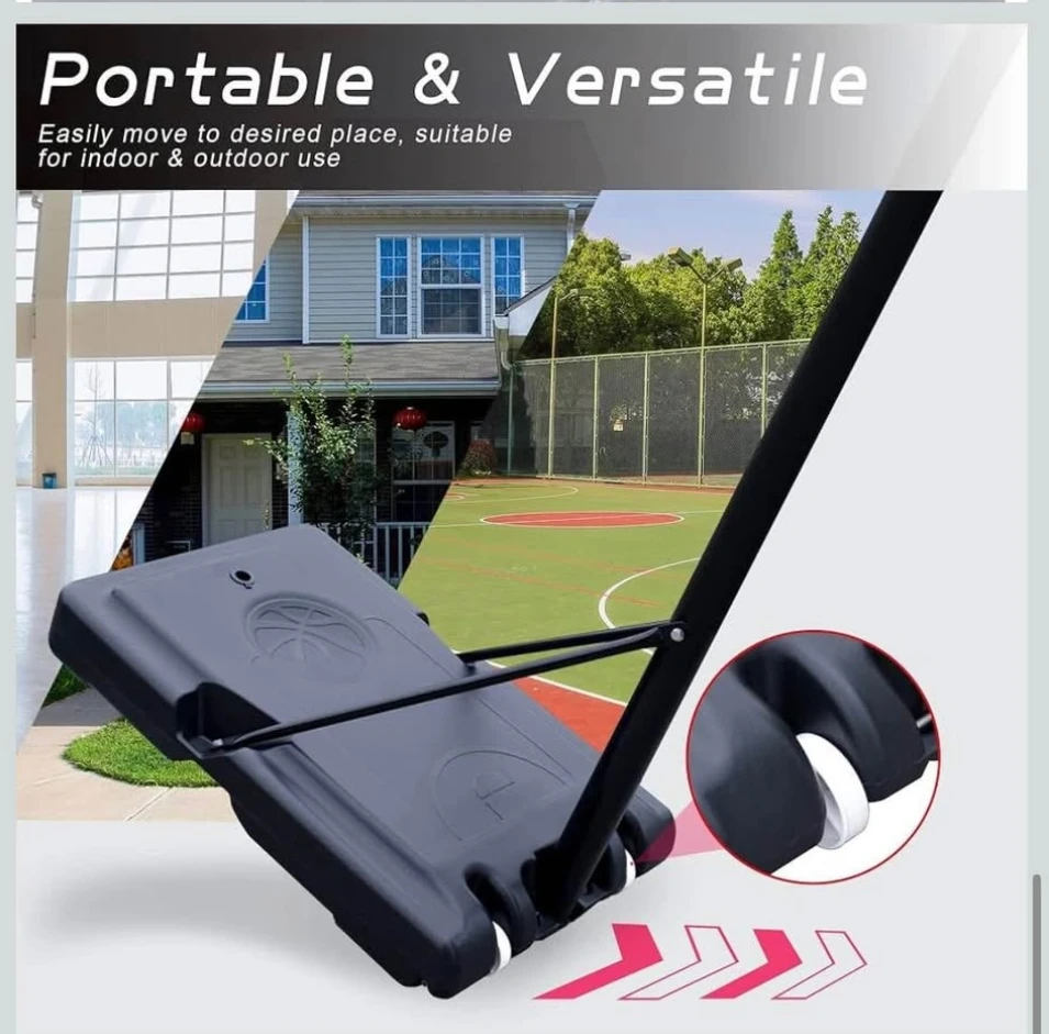 Portable Basketball Hoop System with Adjustable Height - photo 5