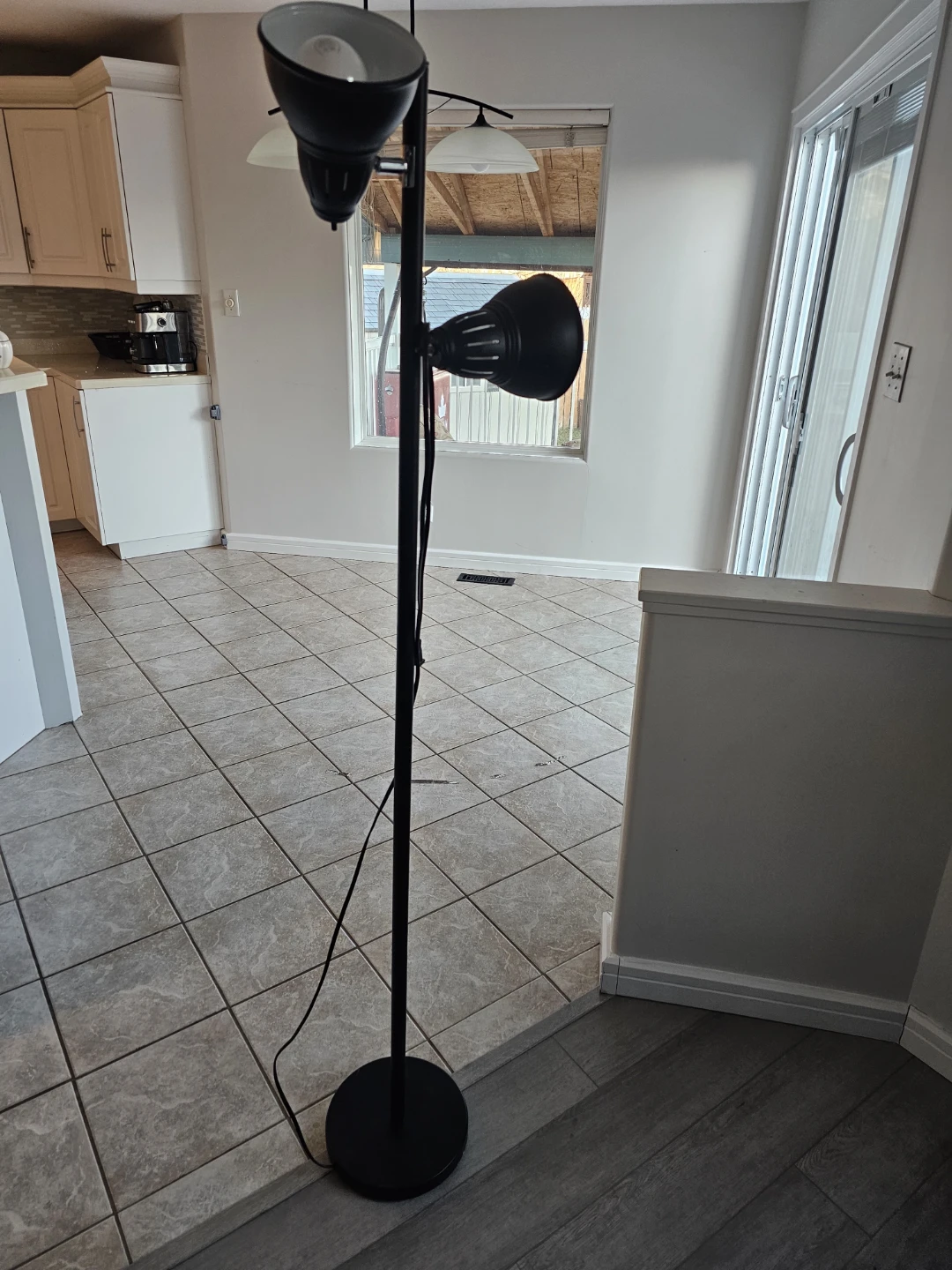 Black Dual Head Floor Lamp - photo 2
