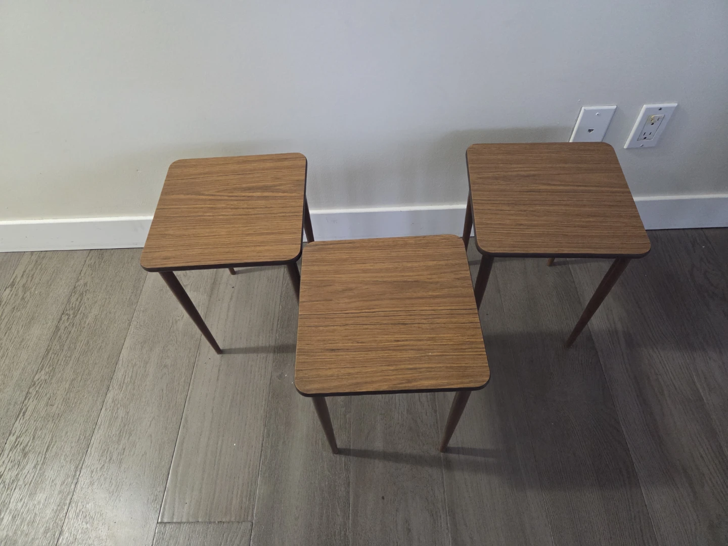Set of 3 Wood Side Tables - photo 2