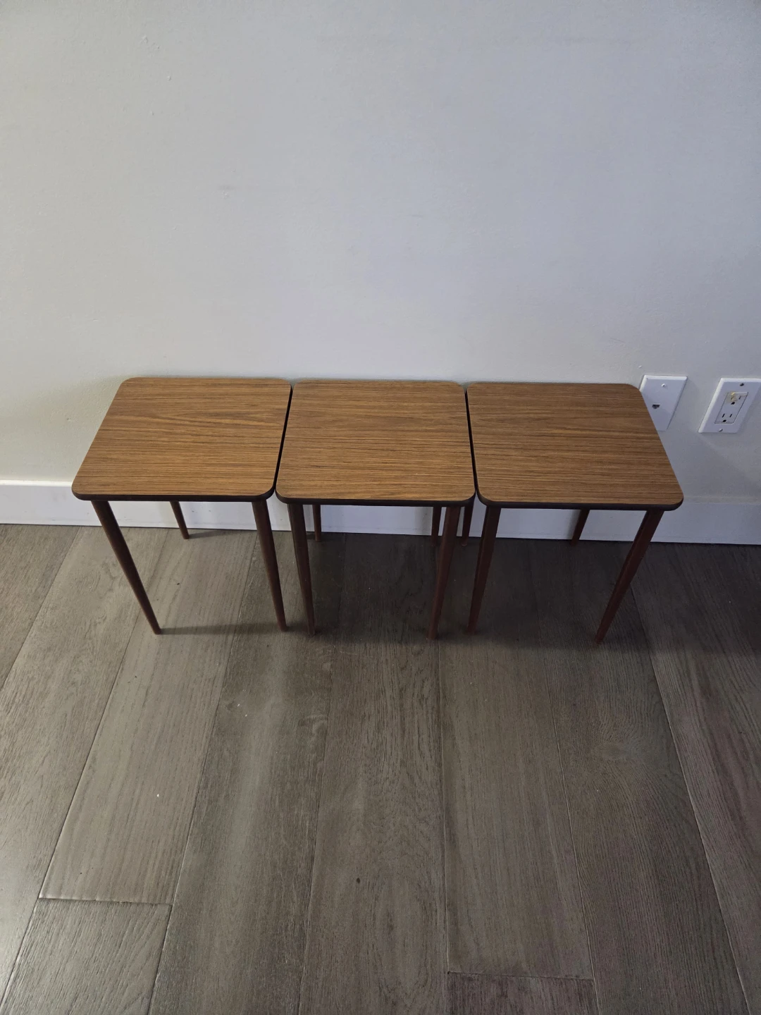 Set of 3 Wood Side Tables - photo 4