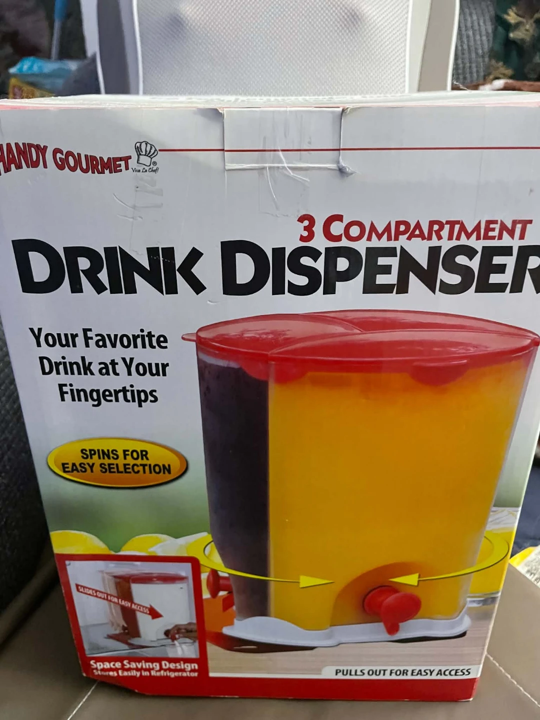 Handy Gourmet 3 Compartment Drink Dispenser