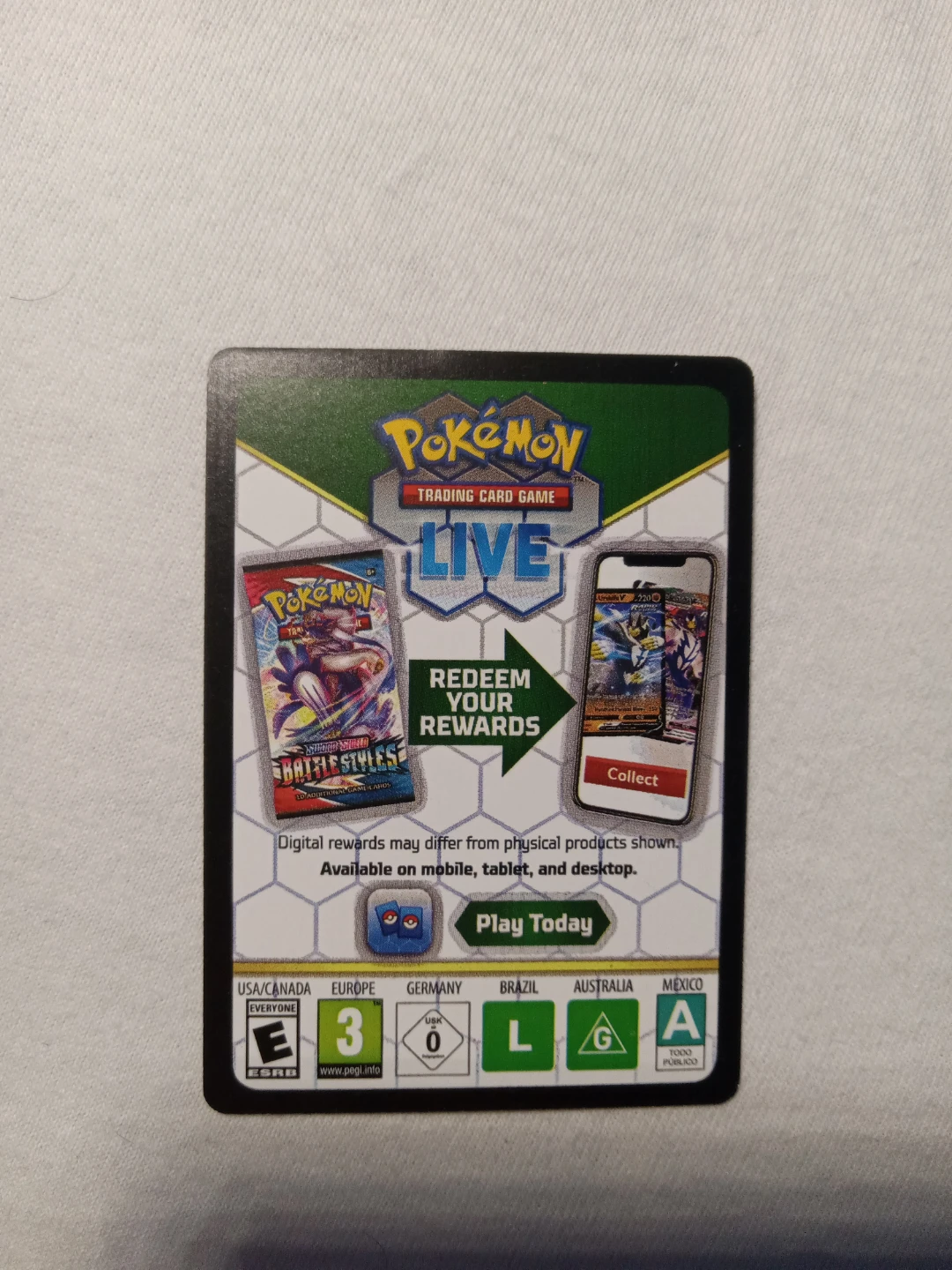 Pokemon Trading Card Game Live Code Card