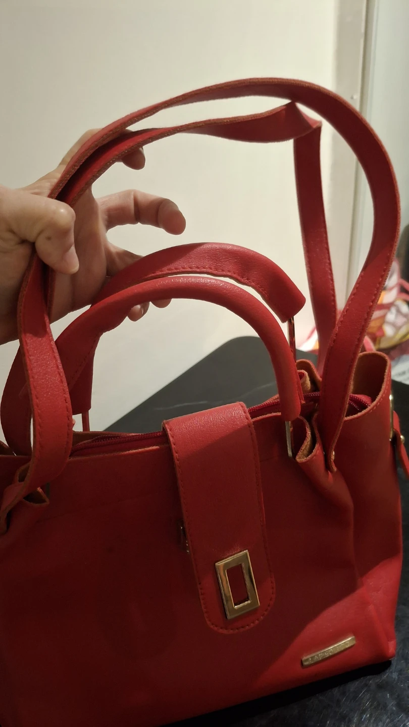 Red Leather Handbag - photo 5