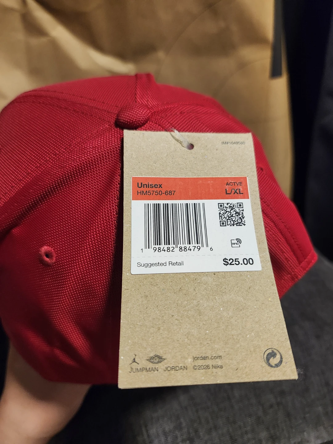 Jordan Jumpman Red Unisex L/XL Baseball Cap - photo 3