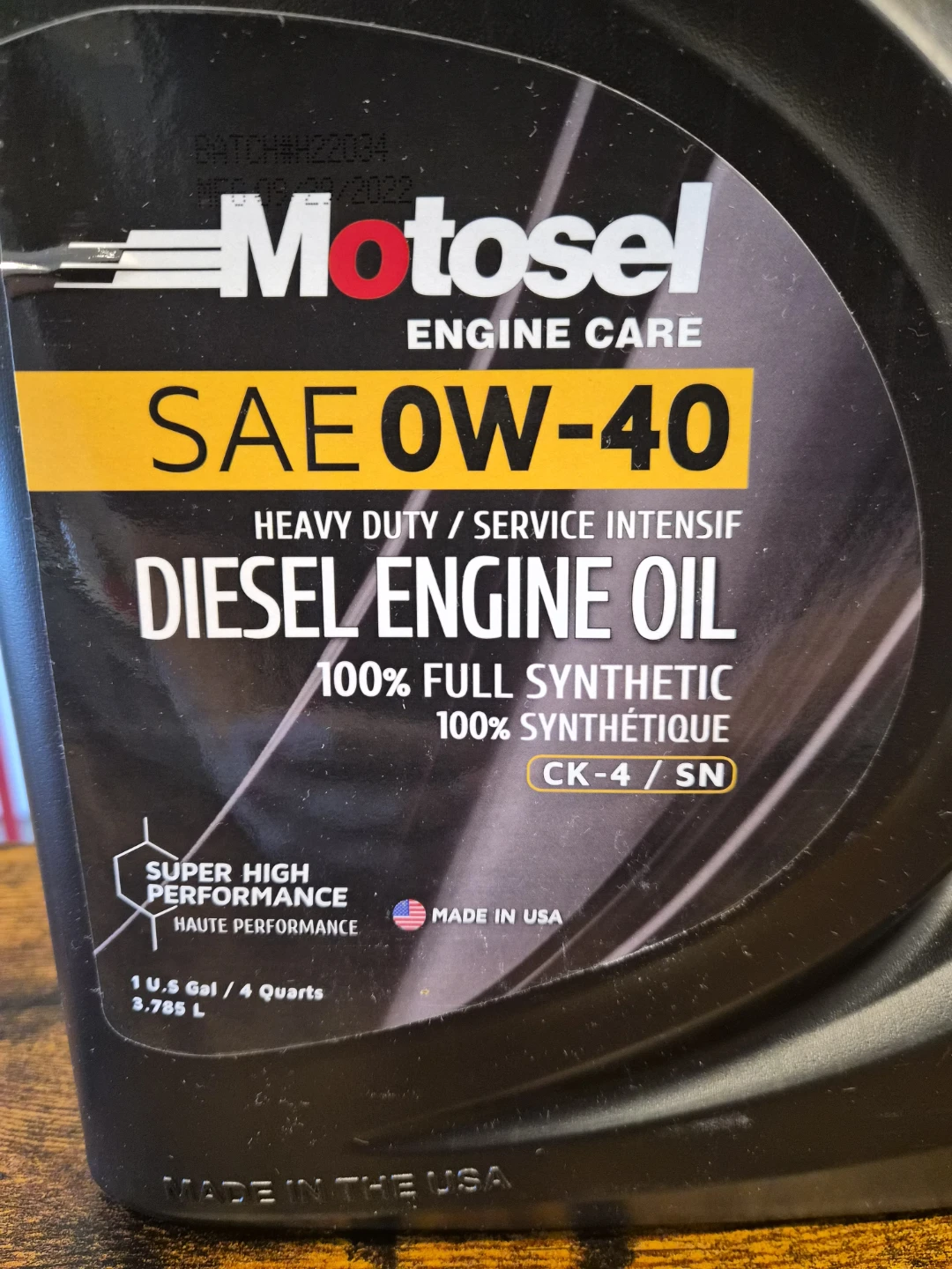 SAE 0W-40 Heavy Duty Diesel Oil 100% Full Synthetic - photo 2