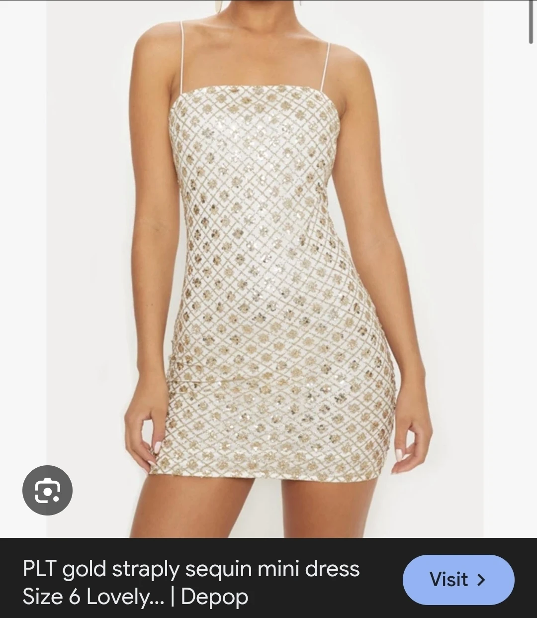 PrettyLittleThing Sequin Mini Dress Size 6