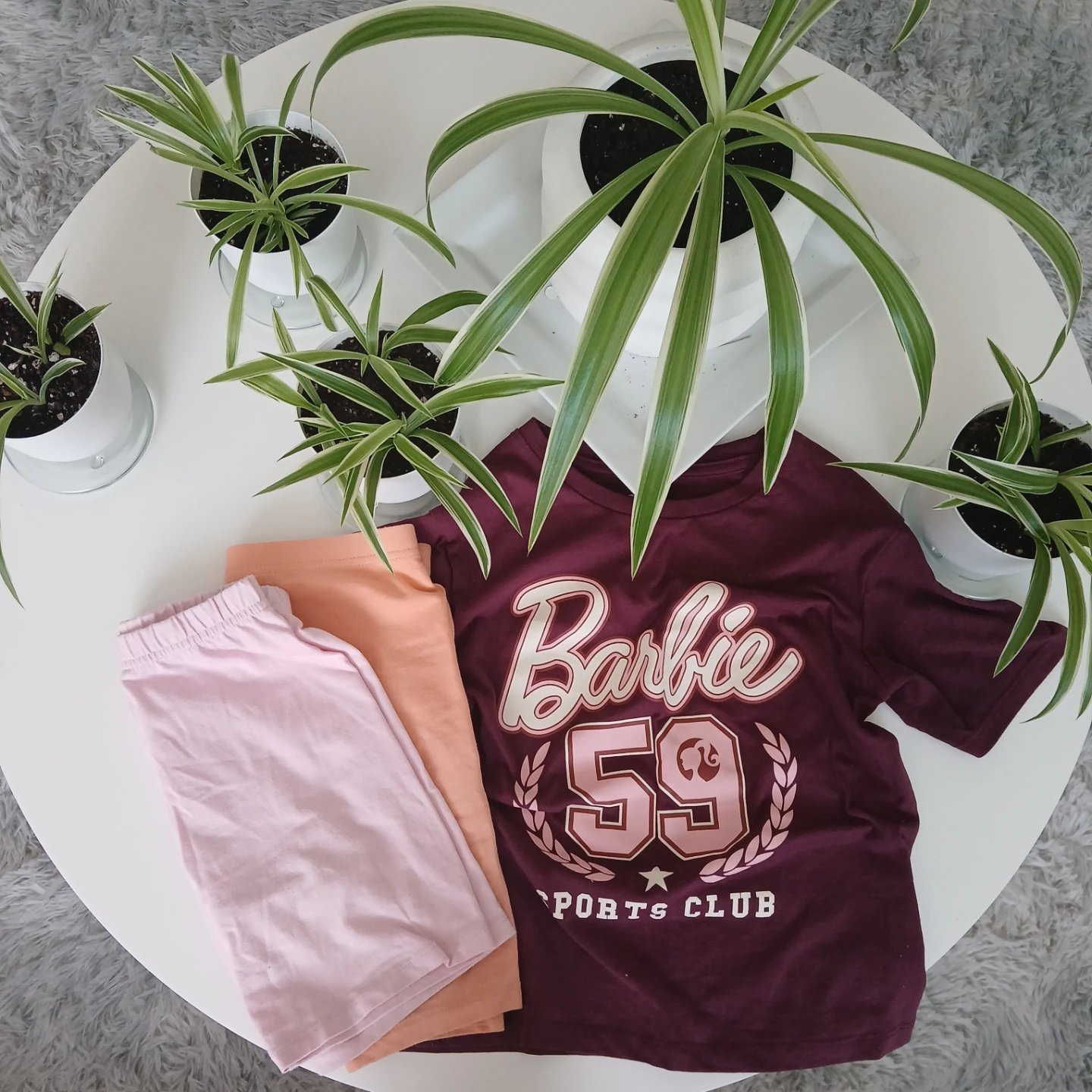 Barbie Sports Club T-Shirt and Biker shorts x2