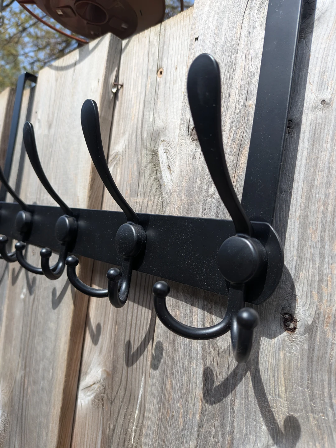 Black Over-the-Door Hook Rack