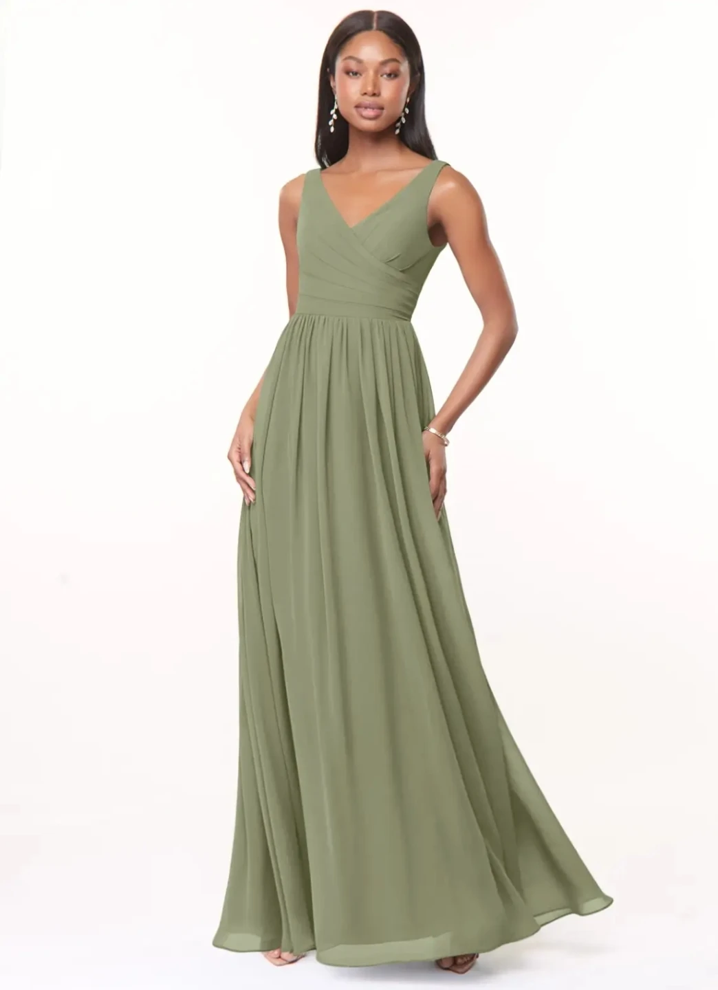 Pistachios Green Chiffon Prom/Bridesmaid Dress