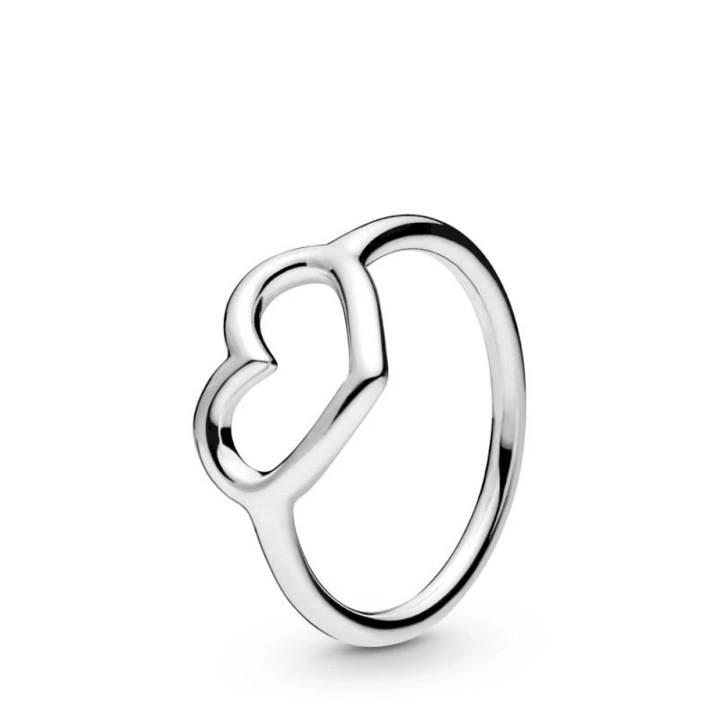 Size 7.5 Sterling Silver Pandora Open Heart Ring
