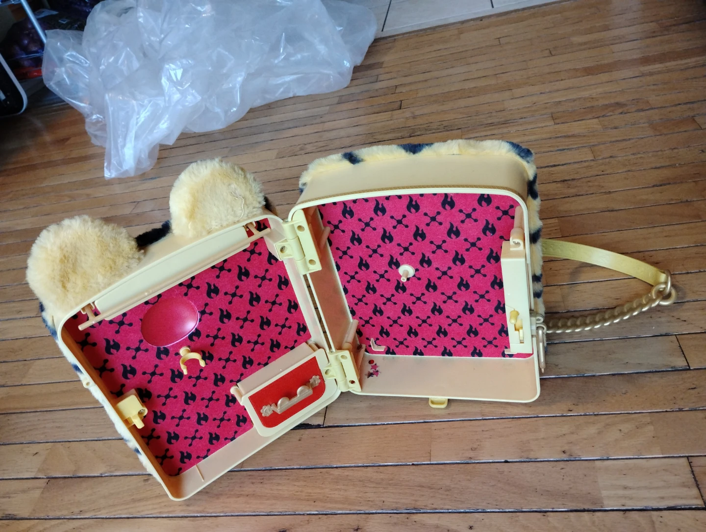 Leopard Print Plush Mini Suitcase Purse - photo 2