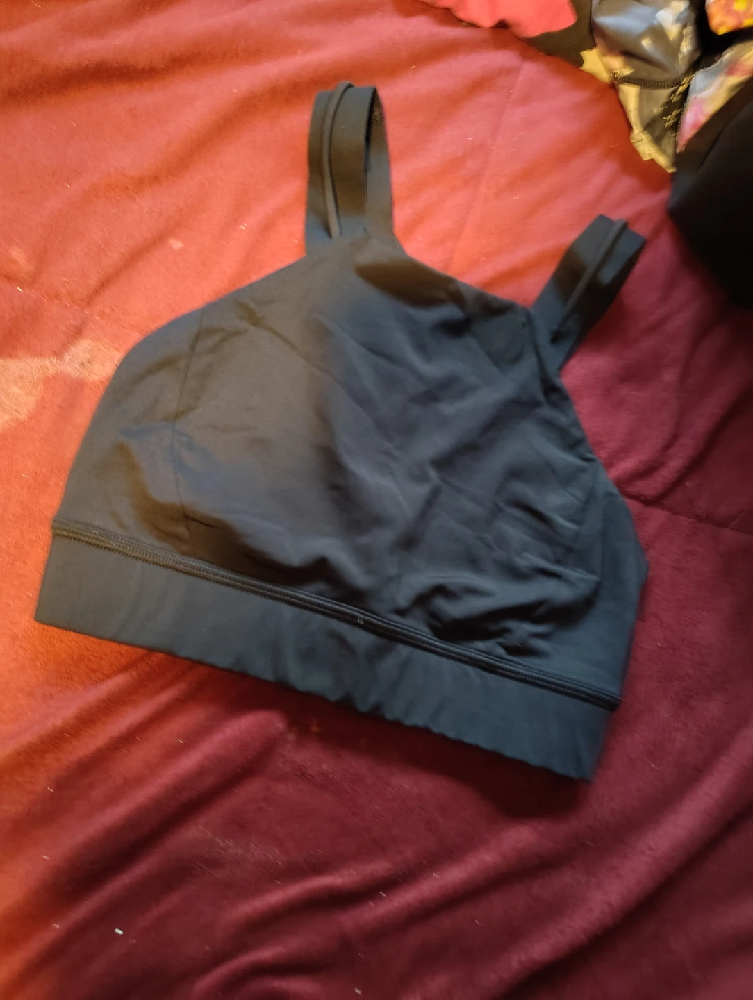 Lululemon Plaid Skirt, sports bra and shorts