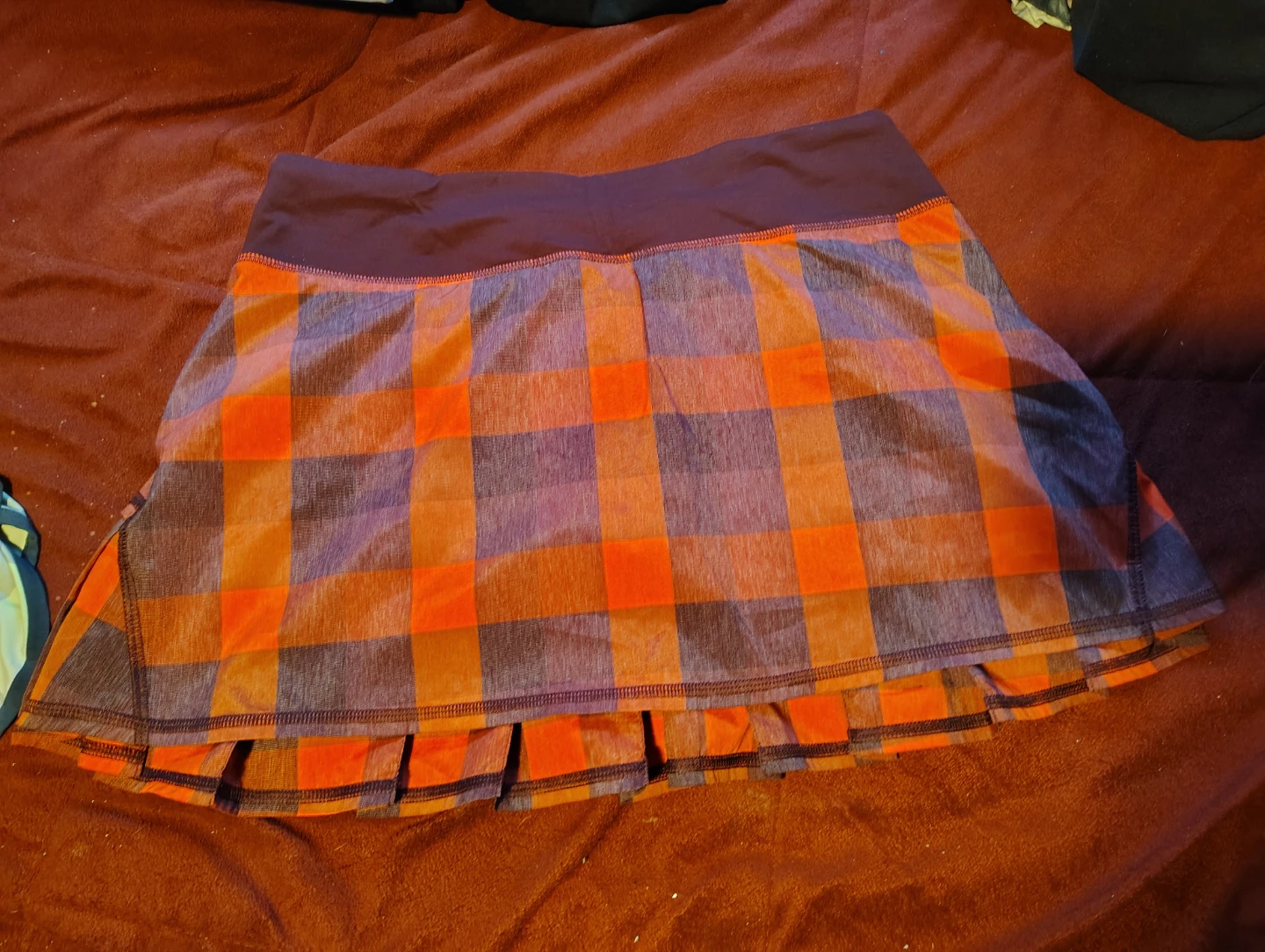Lululemon Plaid Skirt, sports bra and shorts - photo 4