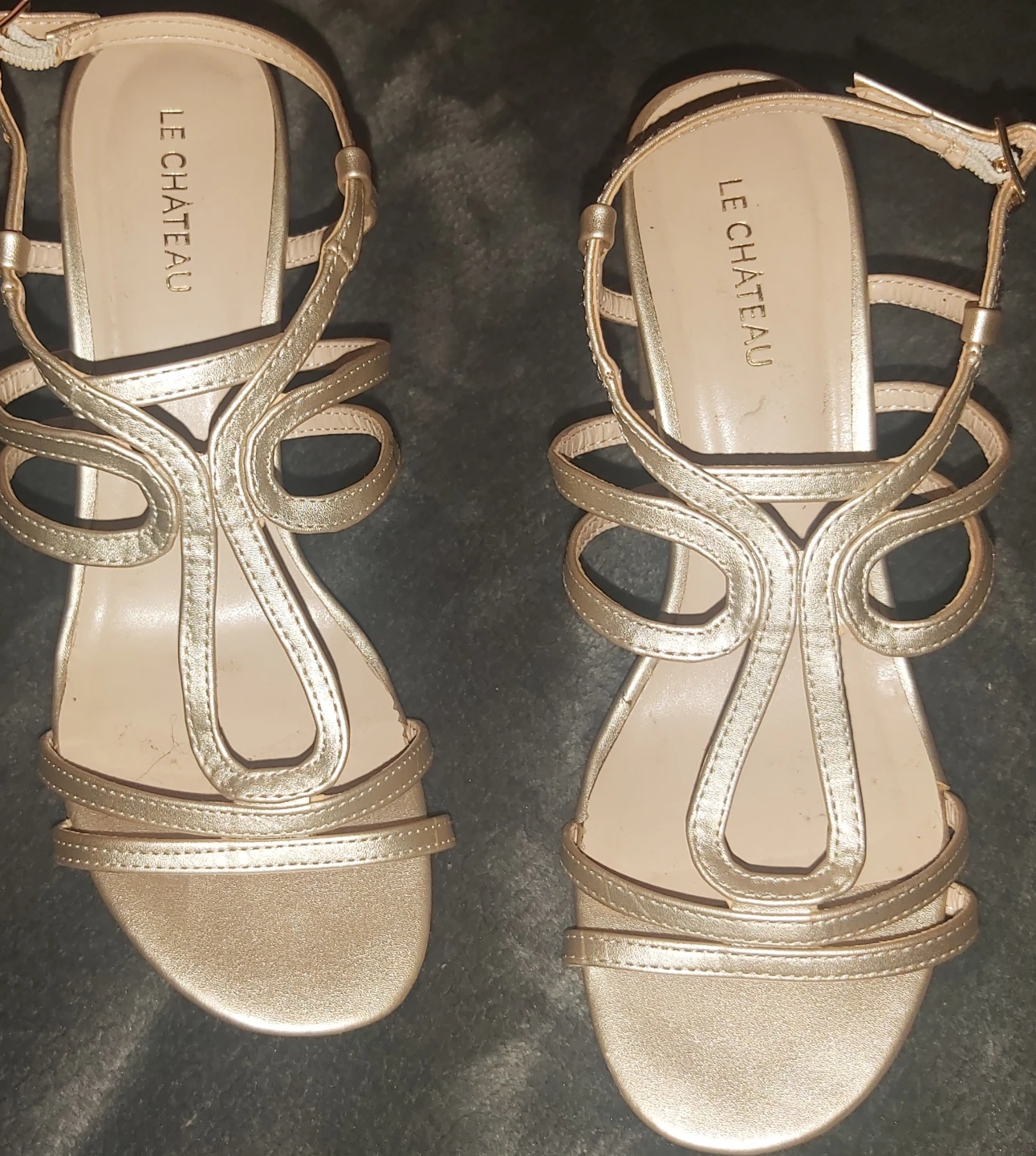 LE CHATEAU Gold Strappy Heeled Sandals - photo 2