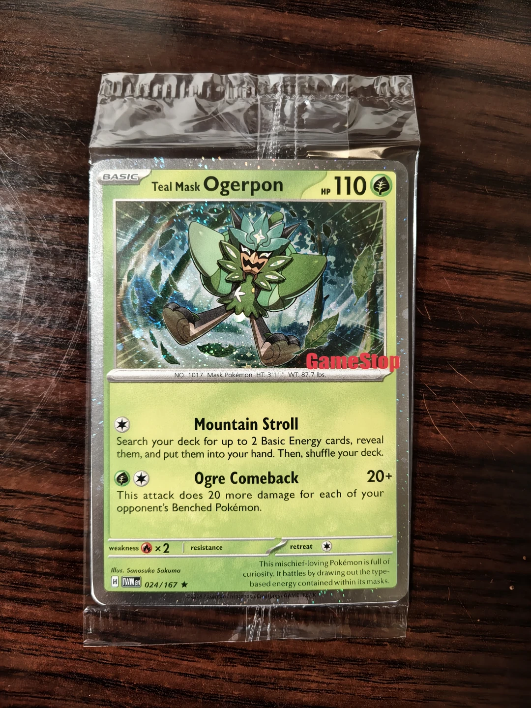 Pokemon Teal Mask Ogerpon GameStop Promo