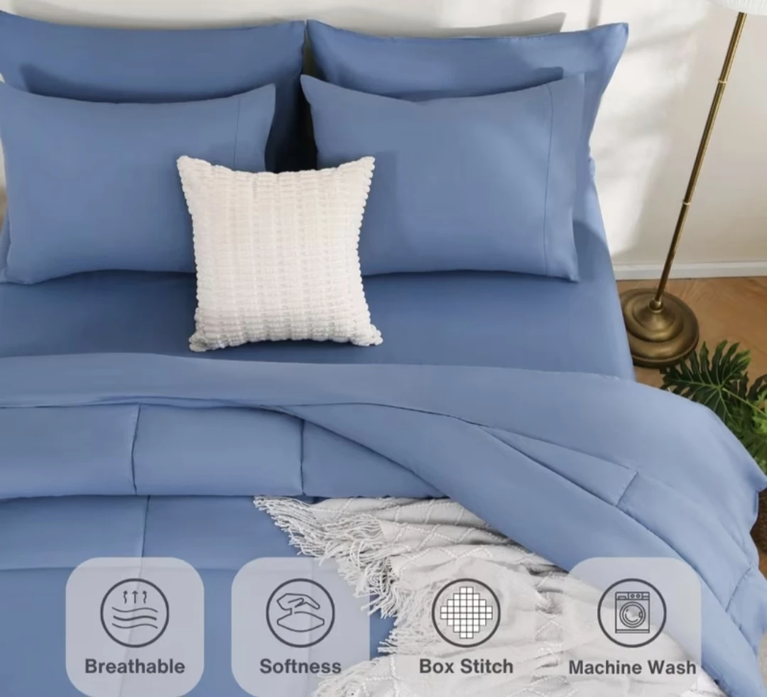 Vibrant Blue Thick Quilt Comforter - photo 3