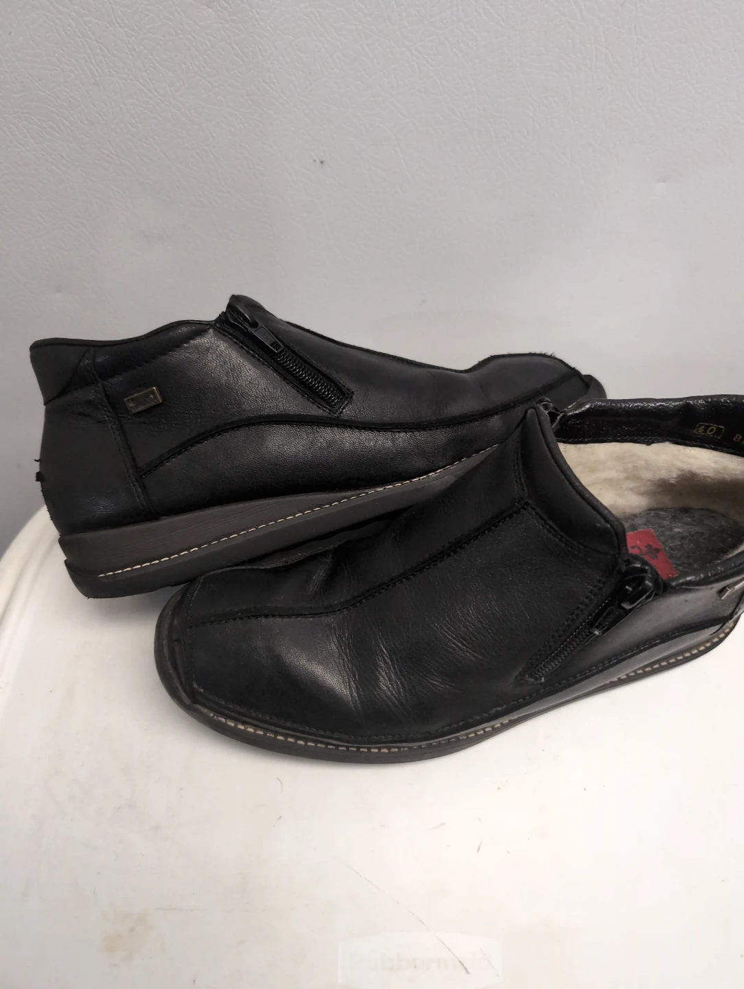 RiekerTex Black Leather Winter Boots with Zipper - photo 2