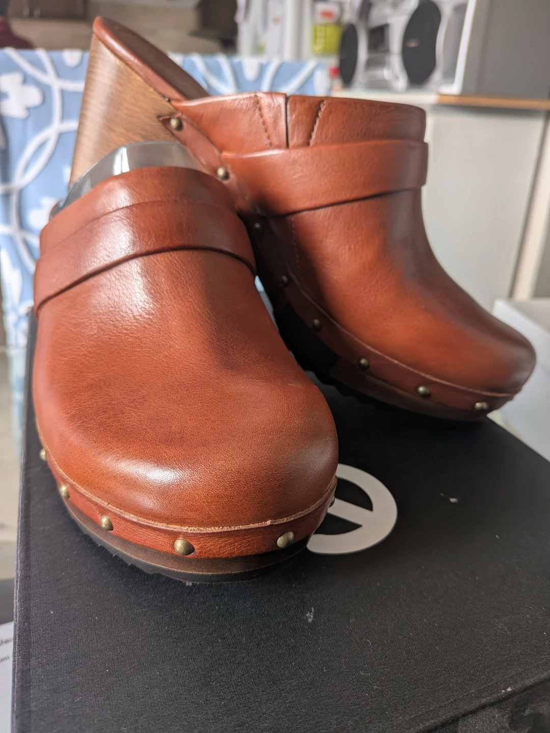 ECCO Cognac Leather Clogs - Size 36 (US 5-5.5) - photo 2