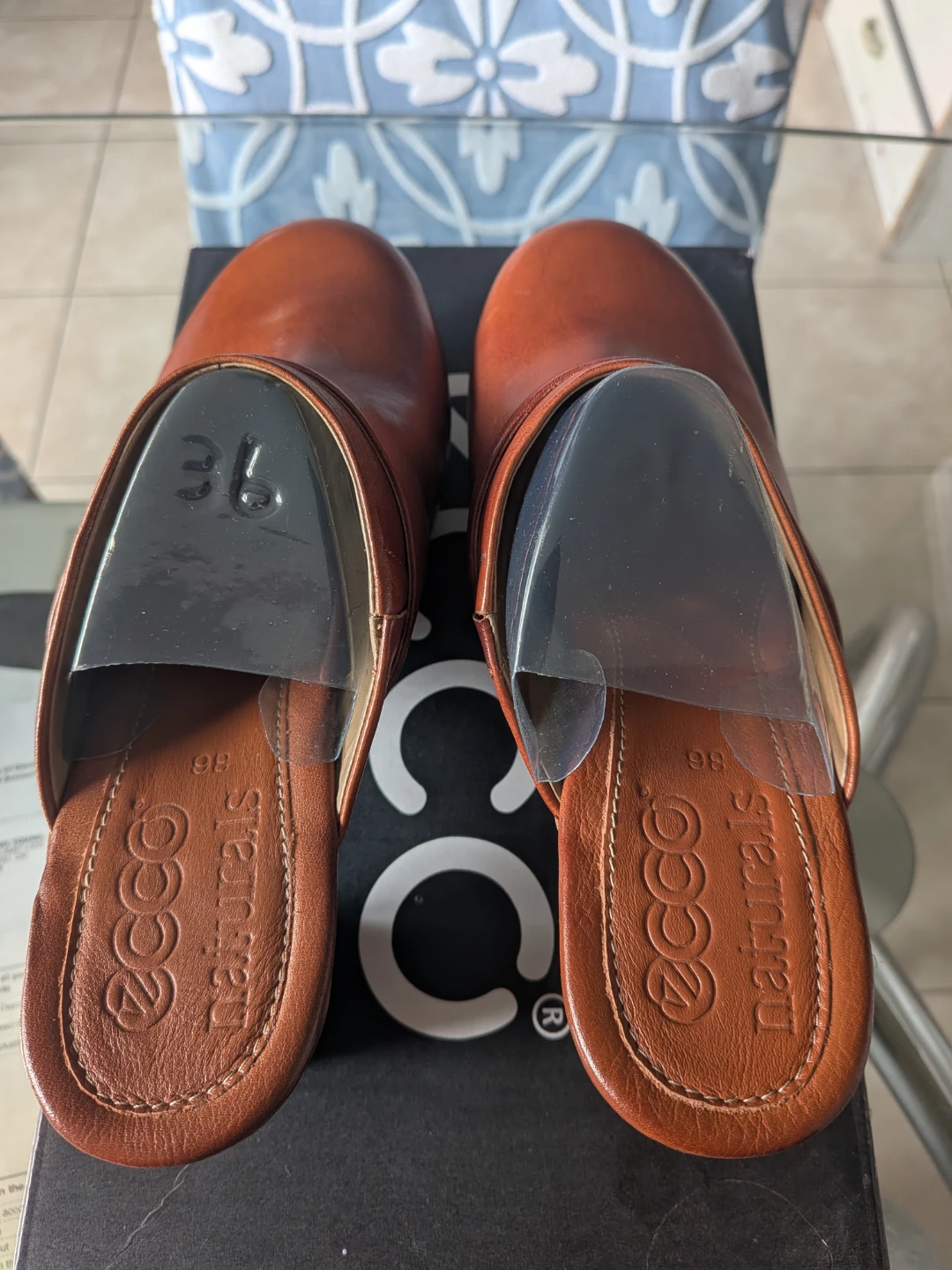 ECCO Cognac Leather Clogs - Size 36 (US 5-5.5) - photo 3