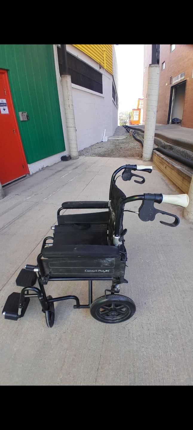 Black Transport Wheelchair - photo 3