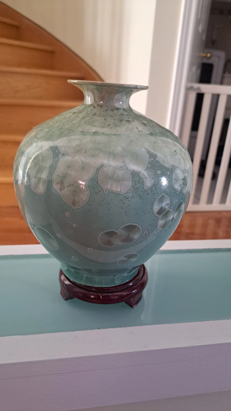 New Chinese Crystalline Glaze Vase - photo 3