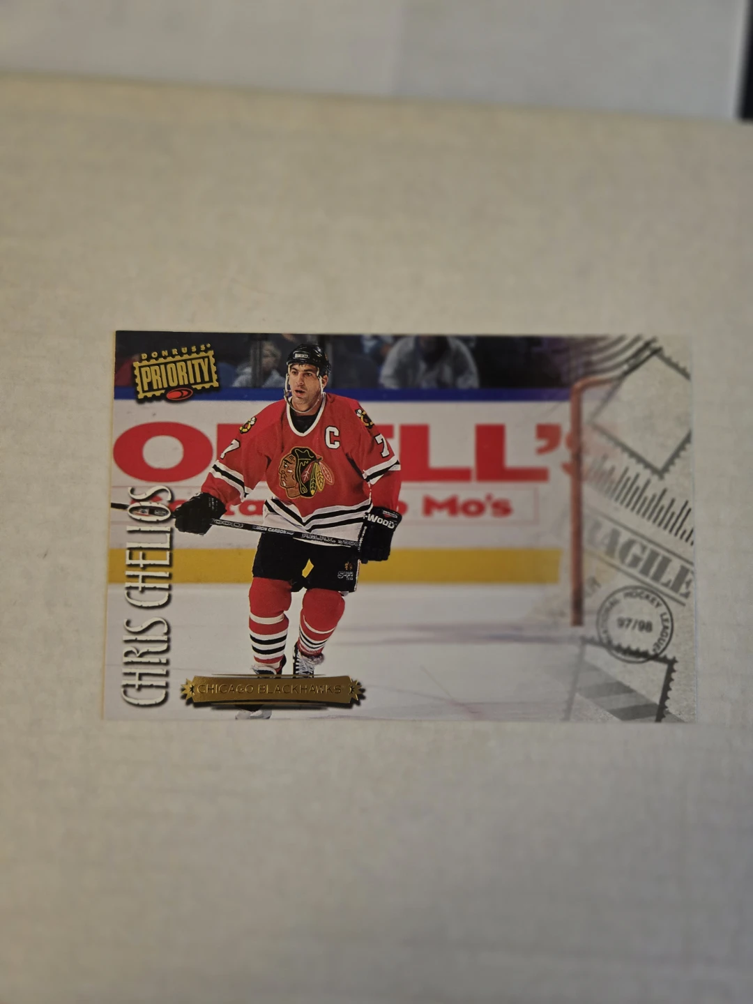 1998 Chicago Blackhawks Chris Chelios Hockey Card
