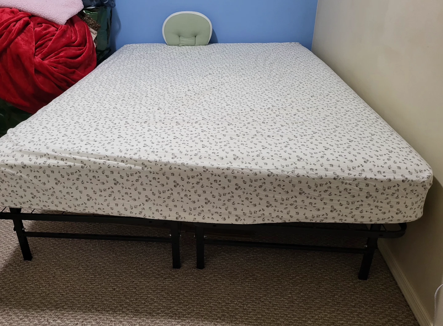 Queen Size Bed mattress with steel Frame