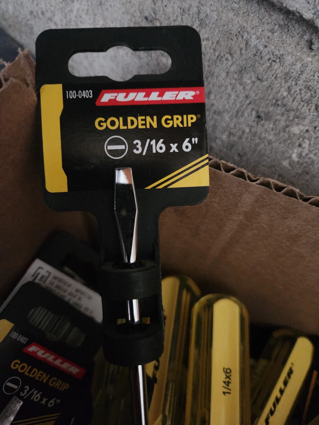 Fuller Golden Grip Screwdrivers - 3/16" x 6"