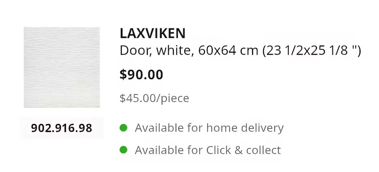 IKEA LAXVIKEN Doors (Pair) for Besta Cabinets - photo 4