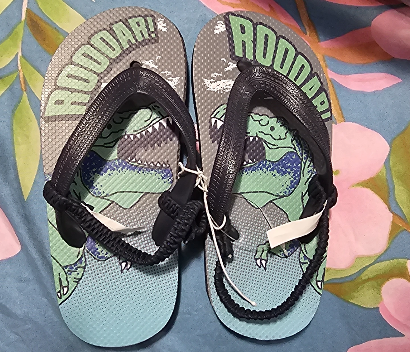 Kids Dinosaur Flip Flops