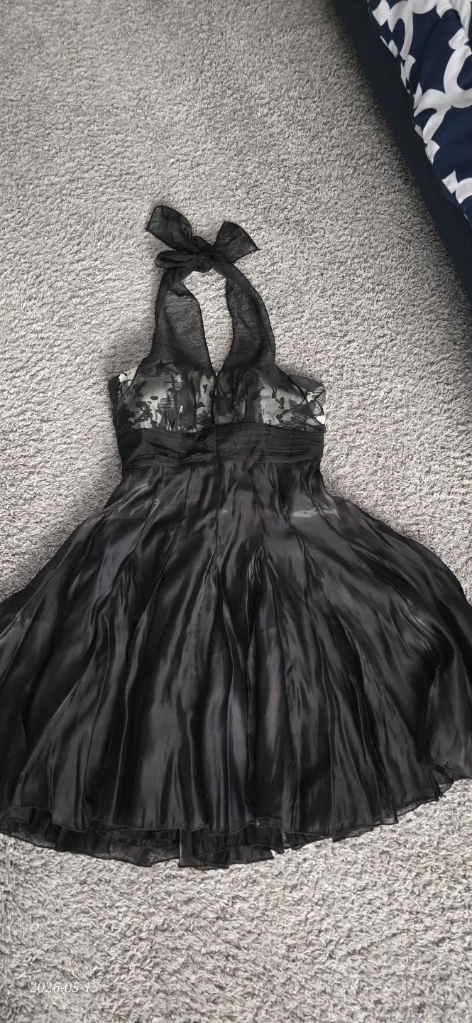 Black Halter Neck Cocktail Dress - photo 2
