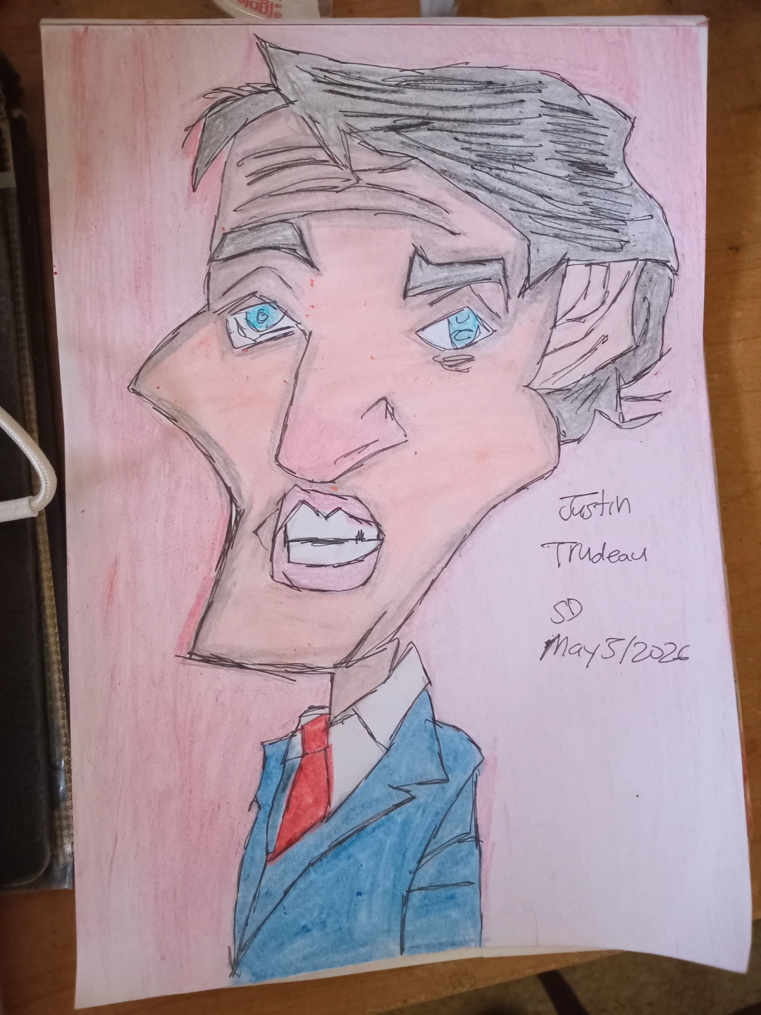 JUSTIN TRUDEAU DRAWING BY CUSTOM ARTIST SHERWIN - photo 3