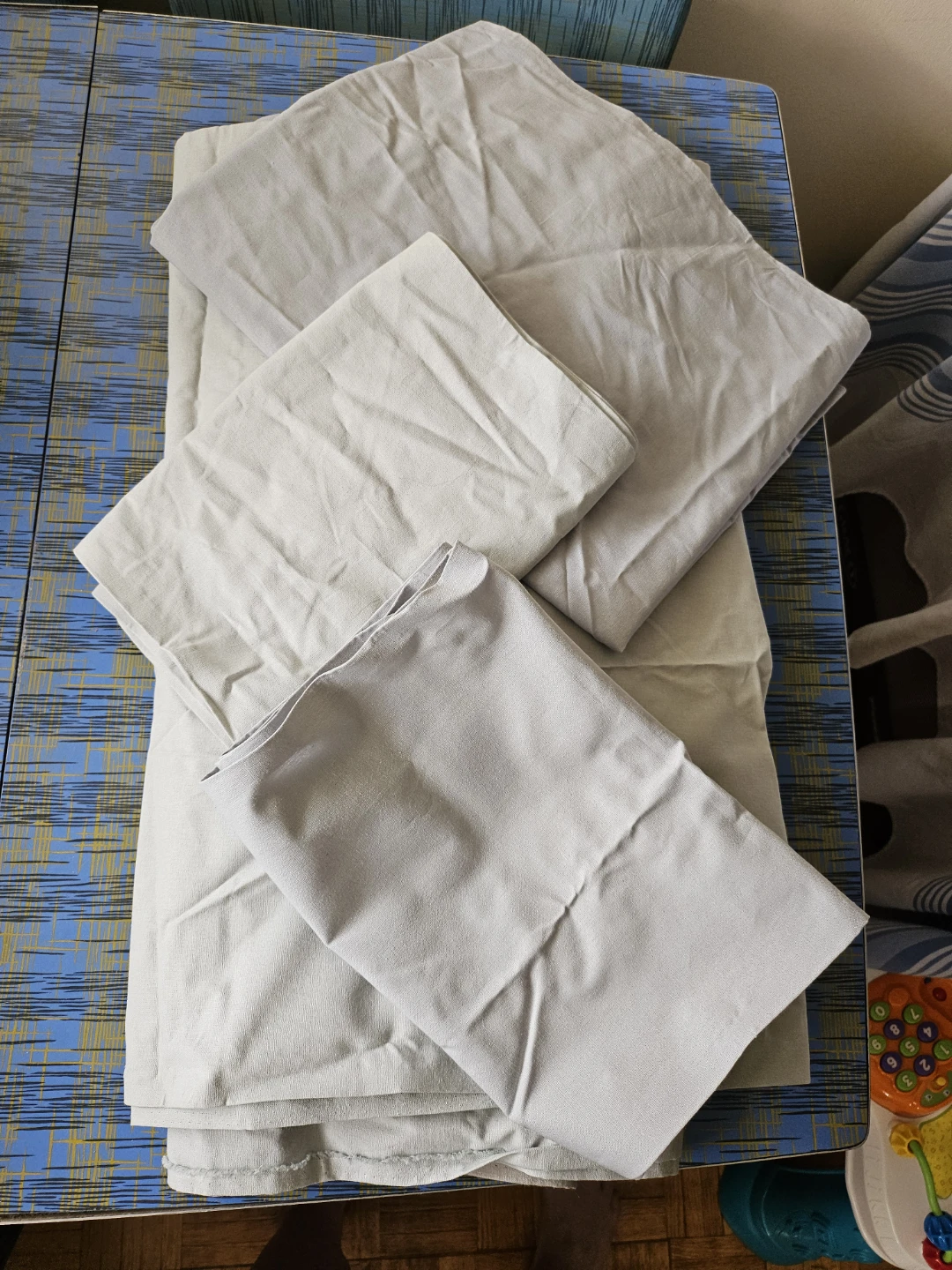 FREE! Light Grey & Green Material