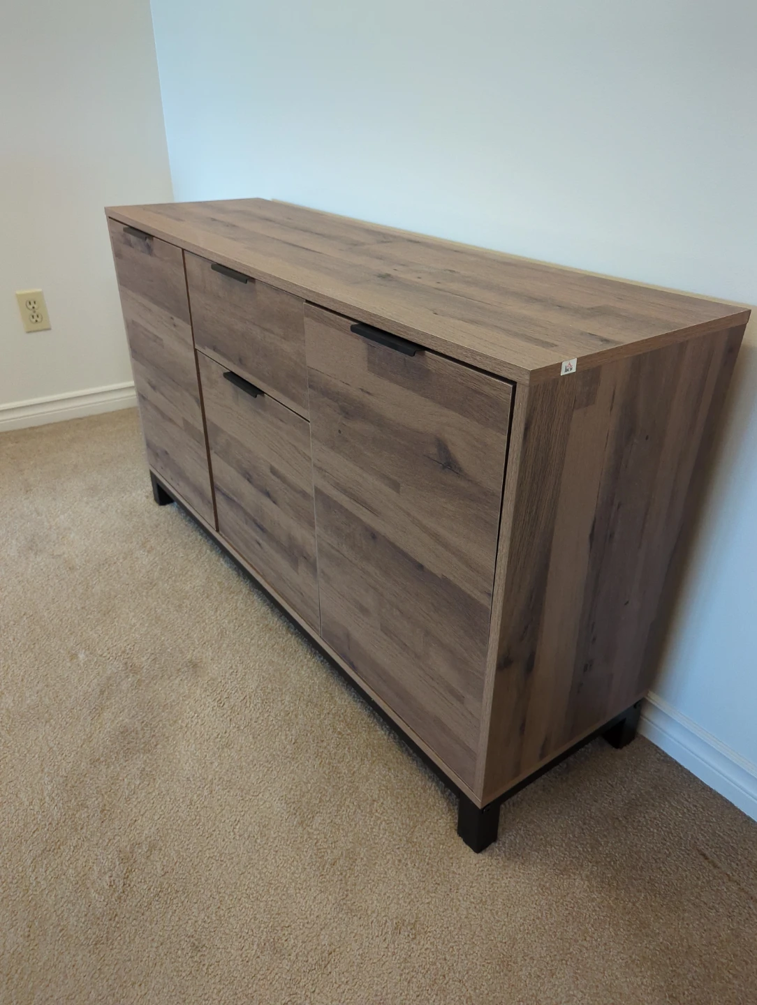 Wood Sideboard with 3 Doors and 1 Drawer - photo 3