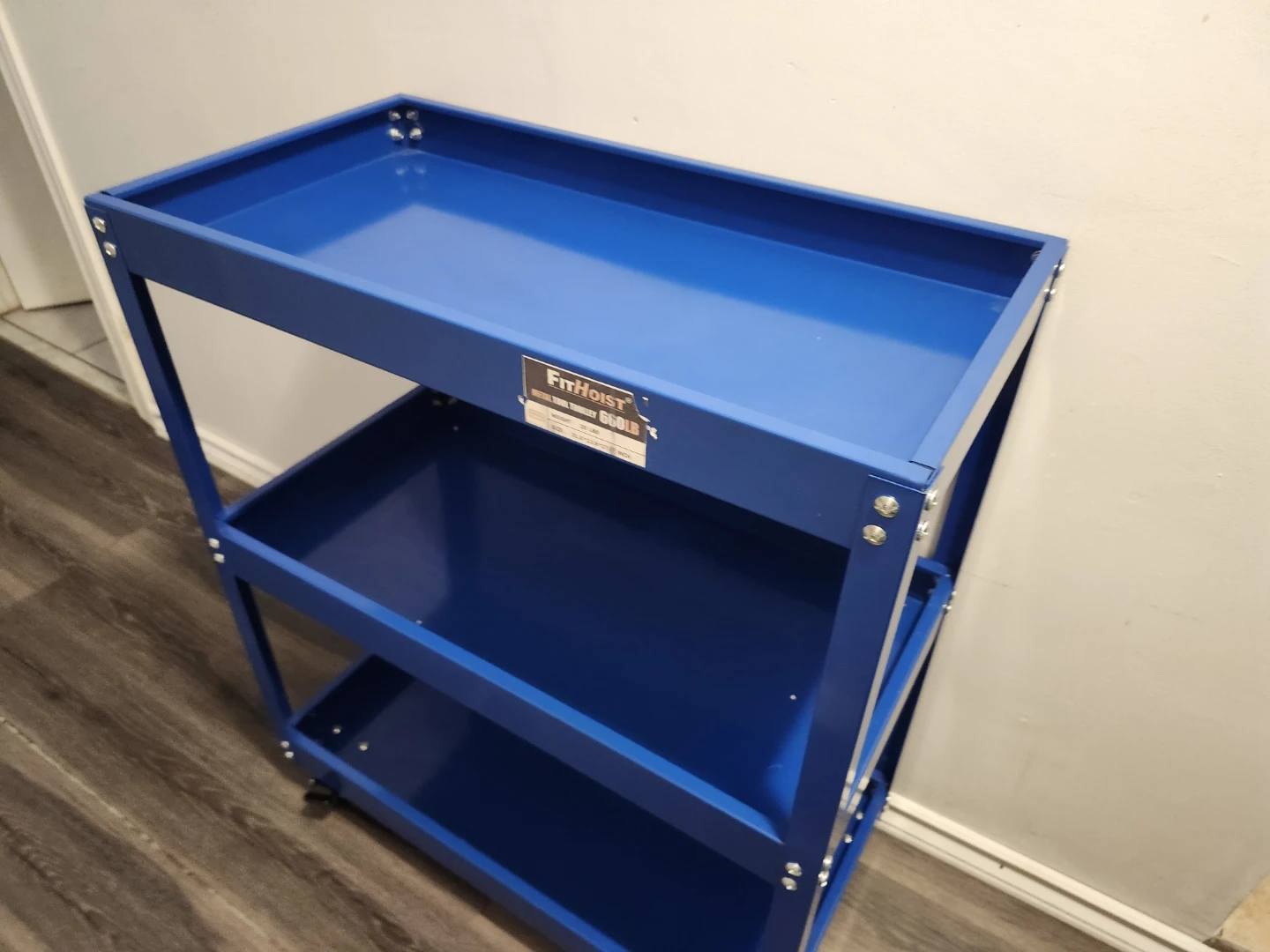 FitForHoist Blue Metal Tool Trolley 660LB Capacity Like new