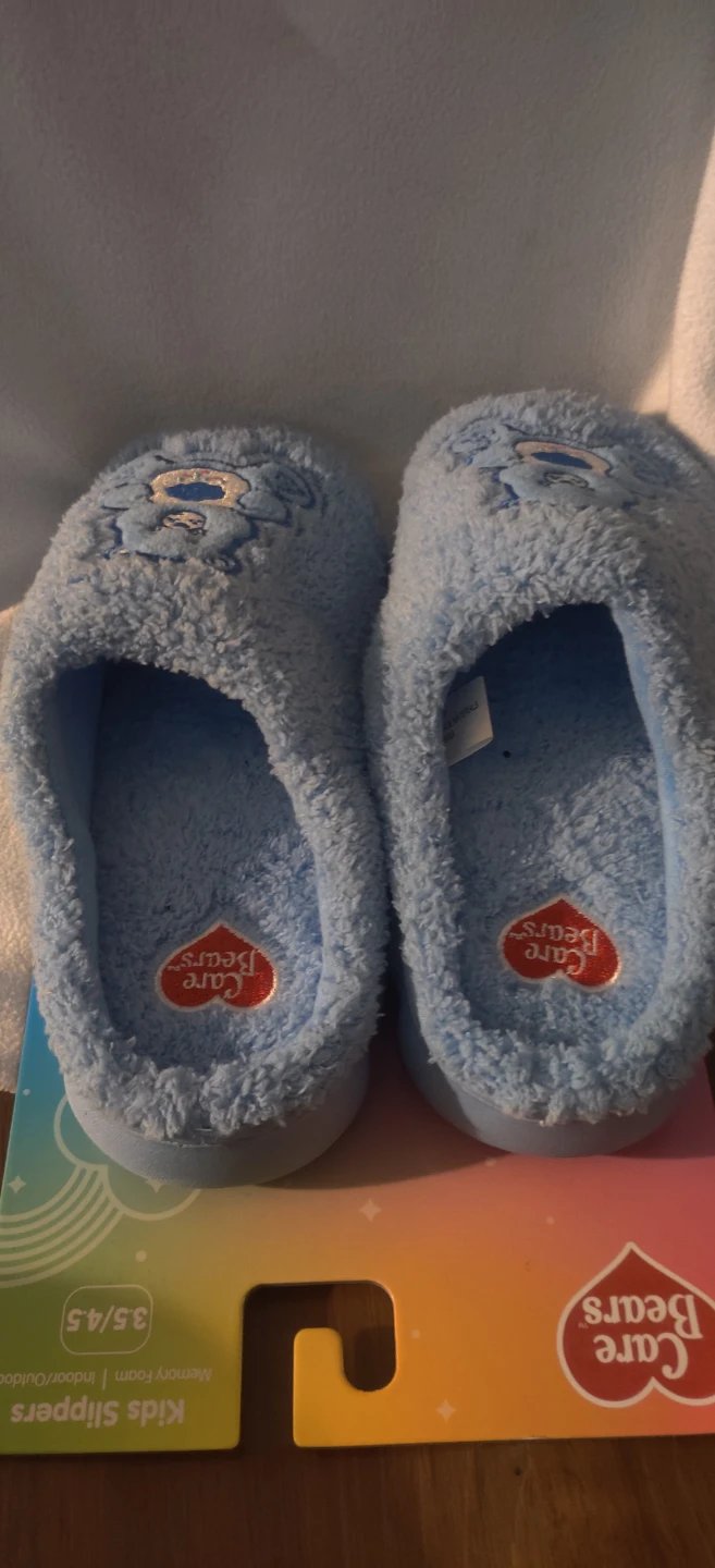 Care Bears Kids Slippers - Blue - Size 3.5/4.5