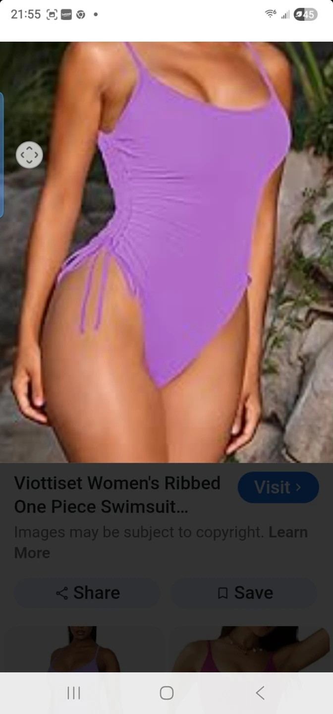 Viottiset Women's Ribbed One Piece Swimsuit Lavender - photo 3