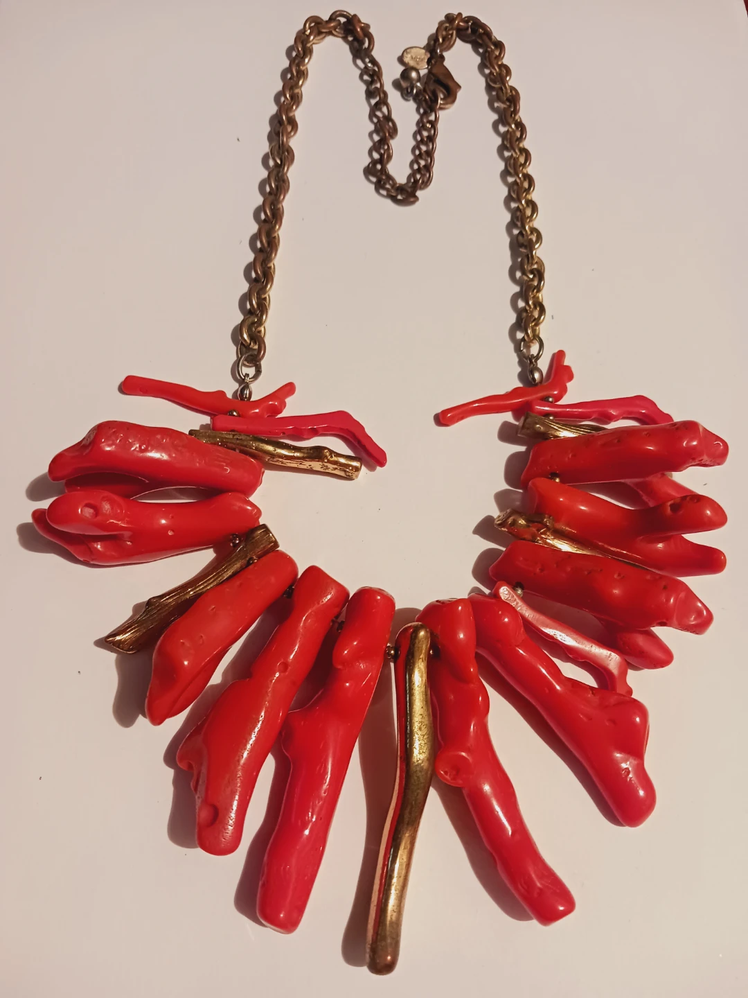Beautiful Coral Branch Statement Necklace - photo 3