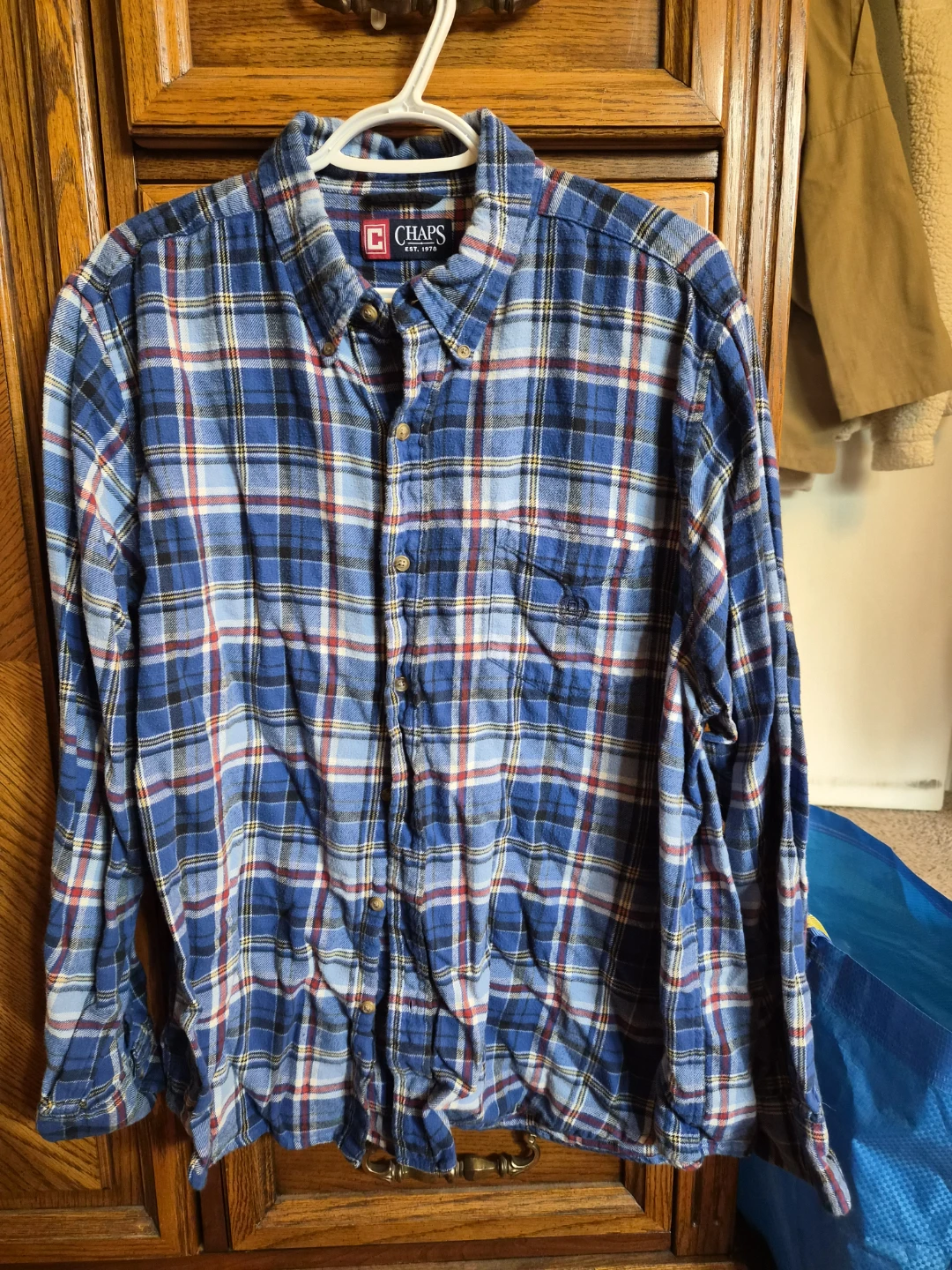Chaps Plaid Flannel Button-Up Shirt